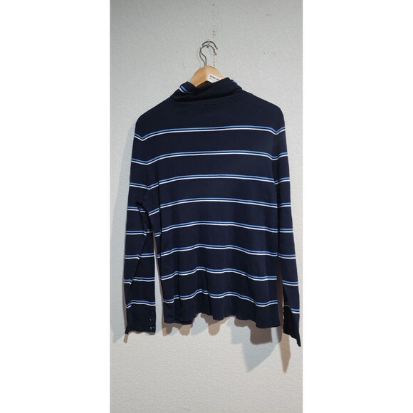 Talbots Womens Striped long sleeve turtleneck Sweater Size L - Picture 2 of 8
